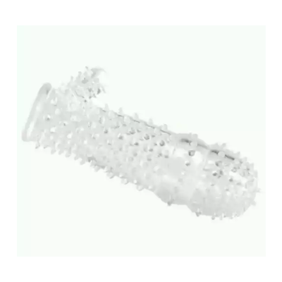 Crystal Condom With Penis Ring Extra Dotted Reusable & Washable Condom for Extra Pleasure